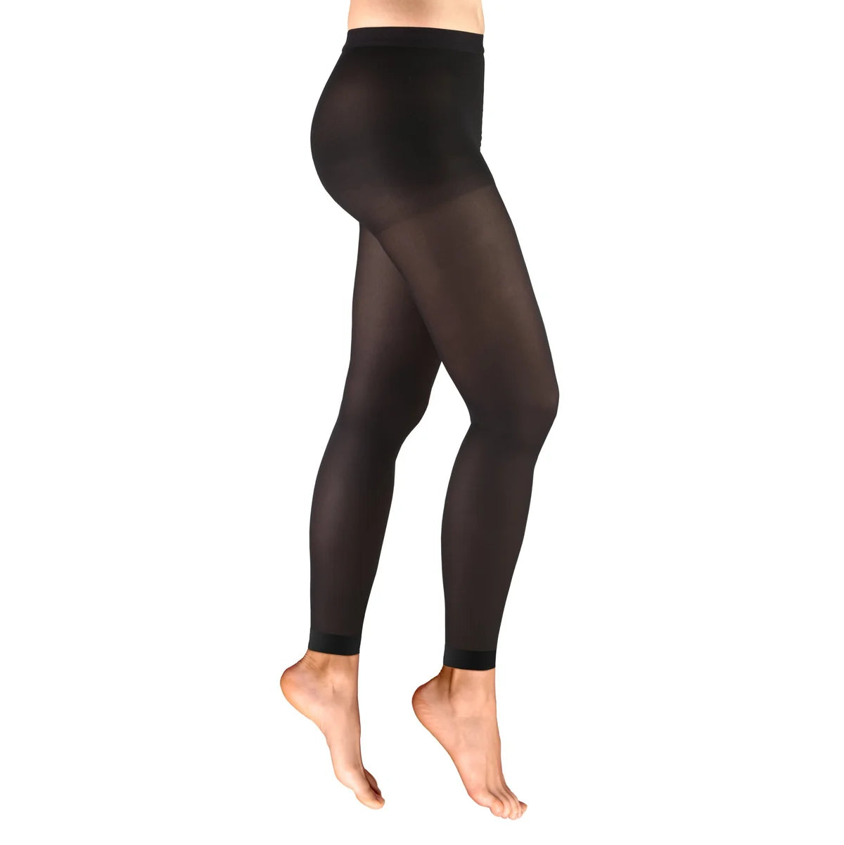 TRUFORM FOOTLESS TIGHTS 20-30 MMHG SMALL BLACK #366