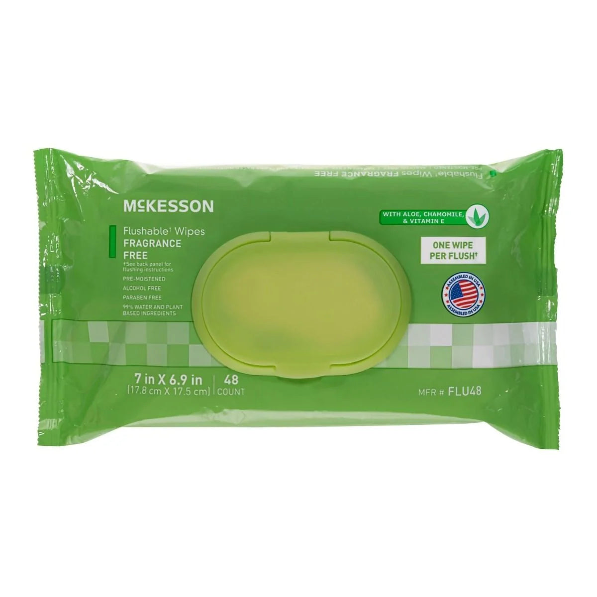 MCKESSON FLUSHABLE WIPES FRAGRENCE FREE 96 COUNT #FLU96