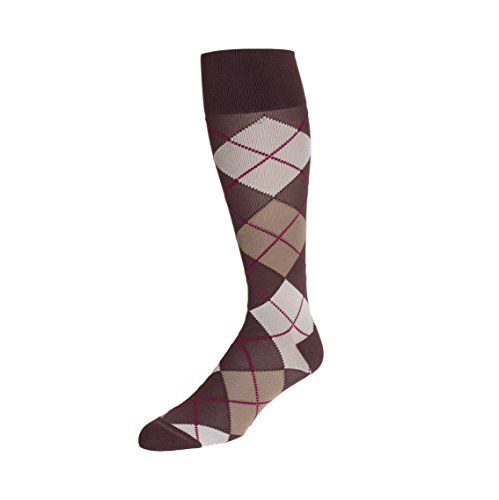 REJUVA SOCKS COMPRESSION KNEE HIGHS SMALL ARGYLE-CHESTNUT