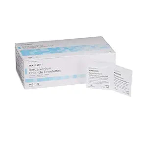 MCKESSON BENZALKONIUM CHLORIDE TOWELETTES 100 COUNT #269
