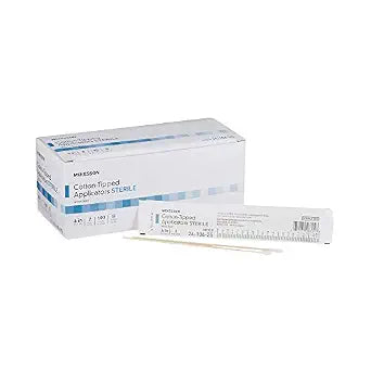 MCKESSON COTTON-TIPPED APPLICATORS STERILE 100 COUNT #24-106-1S