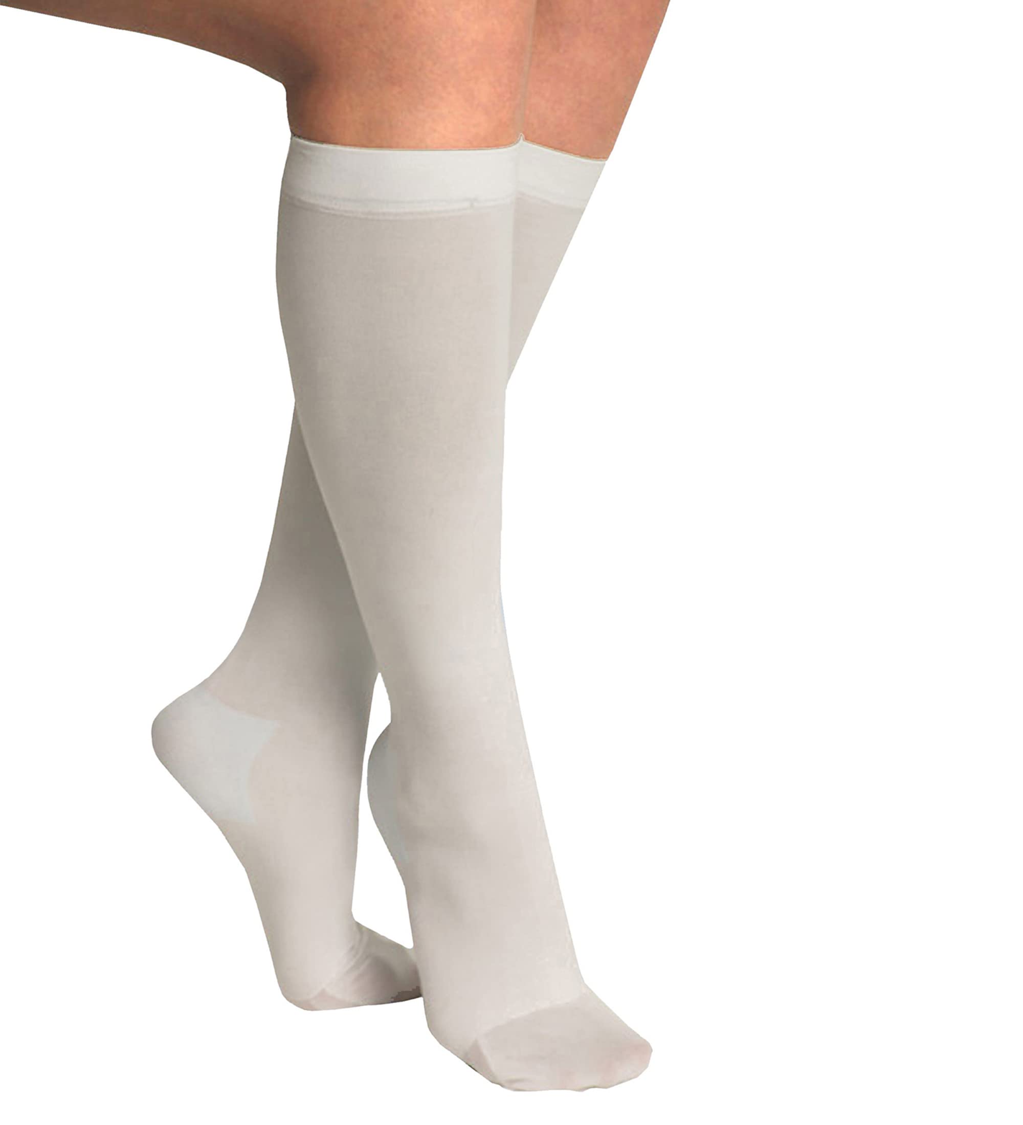 REJUVA SOCKS COMPRESSION KNEE HIGHS X-LARGE CHEVRON-IVORY