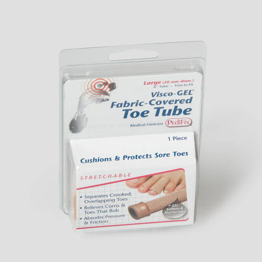 PEDIFIX VISCO-GEL FABRIC-COVERED TOE TUBE LARGE #1202-L