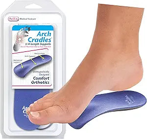 PEDIFIX ARCH CRADLES 3/4 LENGTH SOFT ORTHOTIC INSOLES MEDIUM #P182-M