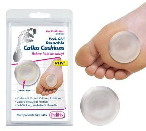 PEDIFIX PEDI-GEL ROUND CALLUS CUSHIONS 6 CUSHIONS ONE SIZE FITS MOST #P8207