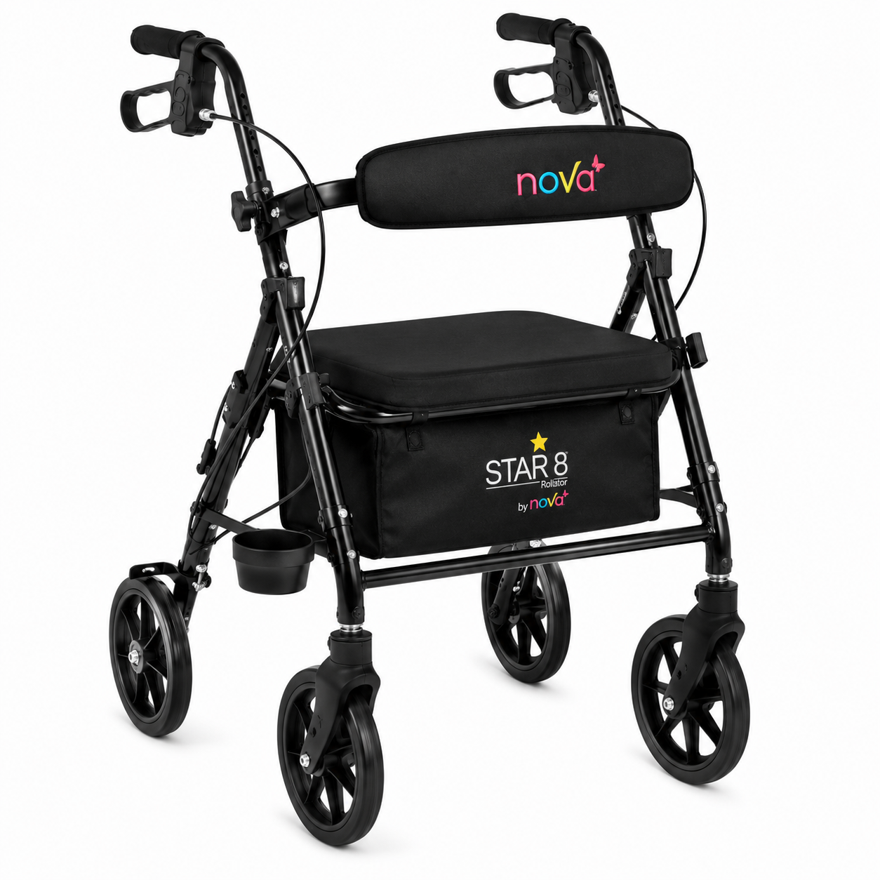 NOVA STAR 8 WB ROLLATOR BLACK 4258BK