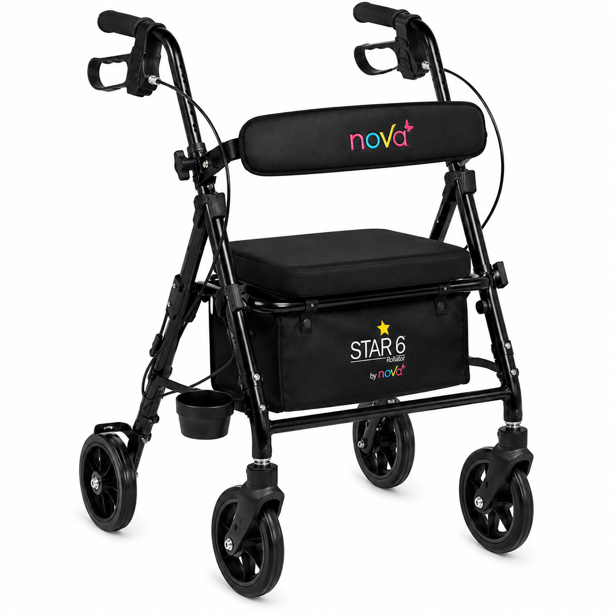 NOVA STAR 6 WB ROLLATOR BLACK #4256BK