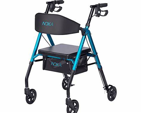 NOKA ROLLA-GO WIDE BACK ALLUMINUM ROLLATOR #E033CB
