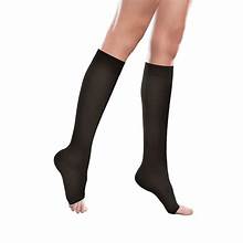 EASE SHEER 15-20 MMHG LARGE LONG OPEN TOE BLACK #62535