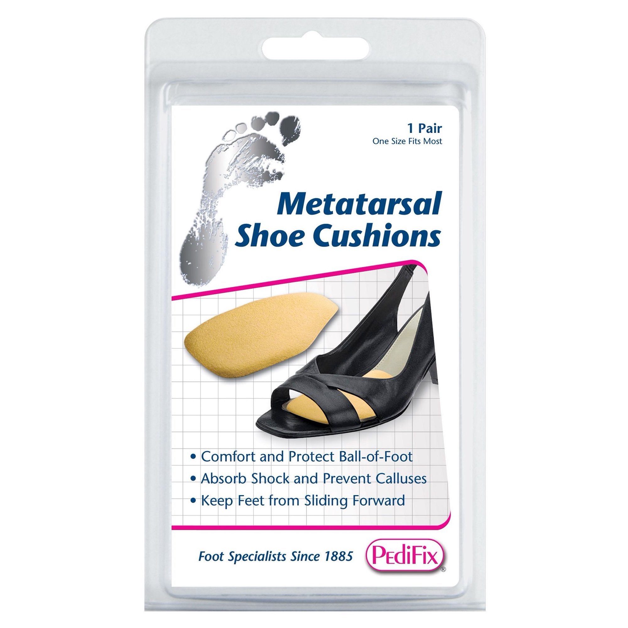 PEDIFIX METATARSAL SHOE CUSHIONS ONE SIZE FITS MOST #P90
