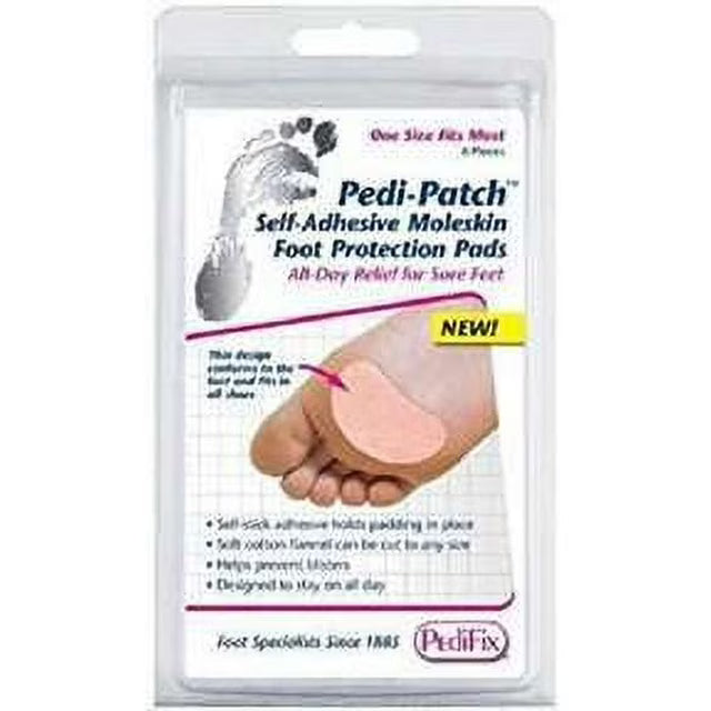 PEDIFIX PEDI-PATCH SELF-ADHESIVE MOLESKIN FOOT PROTECTION PADS 6 PATCHES #P2150