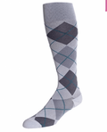 REJUVA SOCKS COMPRESSION KNEE HIGHS X-LARGE ARGYLE-SMOKE
