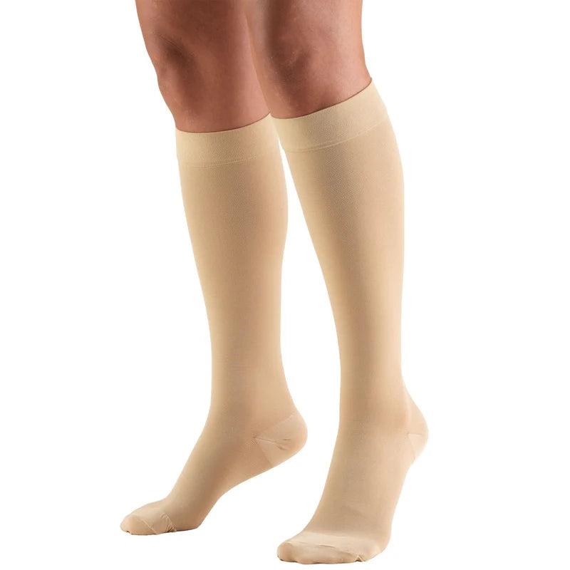 TRUFORM COMPRESSION STOCKINGS KNEE HIGH CLOSED TOE X-LARGE BEIGE #8845BG-XL