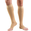 TRUFORM COMPRESSION STOCKINGS KNEE HIGH OPEN TOE 20-30 MMHG 2X-LARGE BEIGE #865-2L