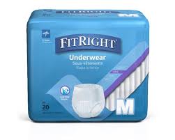 MEDLINE FIT RIGHT UNDERWEAR MEDIUM PACK OF 20