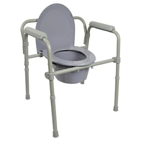 MCKESSON FOLDABLE ADJUSTABLE COMMODE #146-11148-1