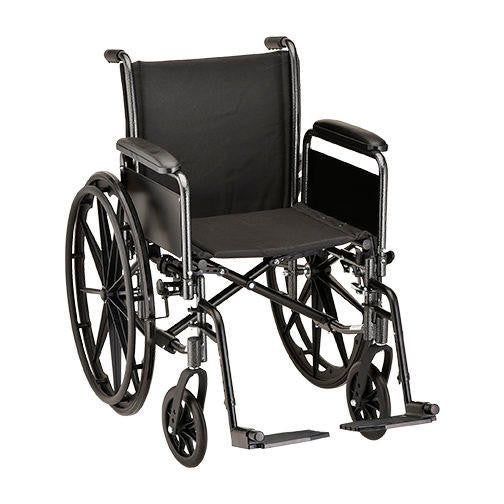 NOVA 18" STEEL WHEELCHAIR DETACHABLE ARMS AND FOOTRESTS