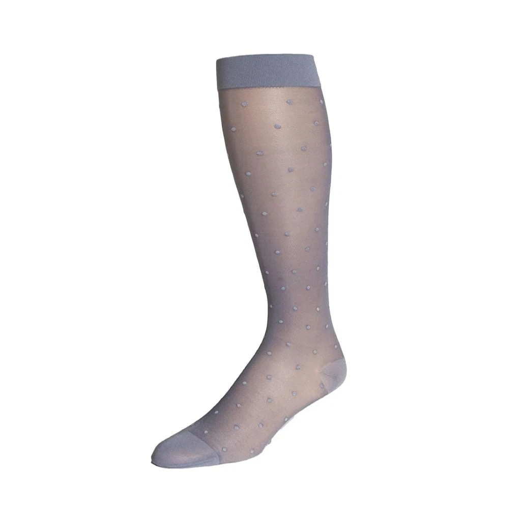 REJUVA KNEE HIGHS SHEER COMPRESSION DOT-ASH SMALL
