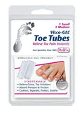 PEDIFIX VISCO-GEL TOE TUBES 1 SMALL 1 MEDIUM #P338-MIX